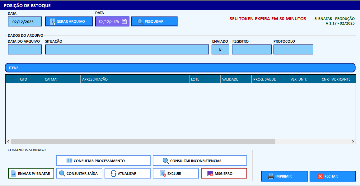Integração do PharmaSupply com SI BNAFAR